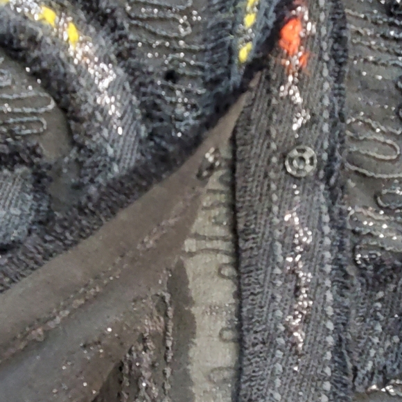 Lecoanet Hemant Paris 100% Silk Black Swirl Embroidered Crop Evening Jacket 44 M - Picture 8 of 13